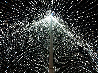 white canopy tent during night time thumbnail