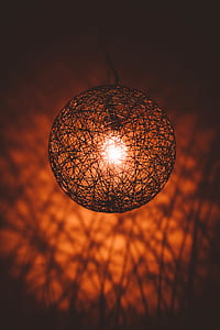 selective focus photo of round red light bulb thumbnail