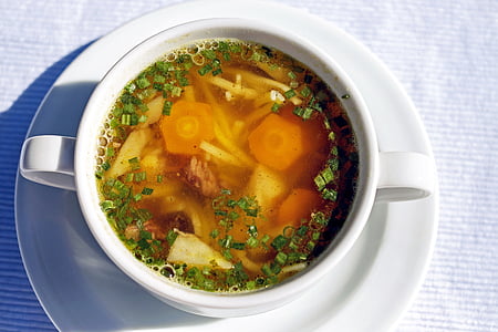 soup dish in white ceramic cup thumbnail