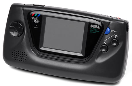 black Sega Genesis handheld game console turned off thumbnail