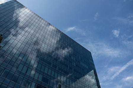 low angle photography of glass building thumbnail