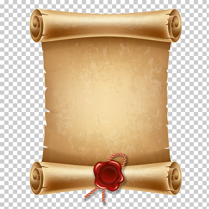 Old paper, brown scroll PNG clipart