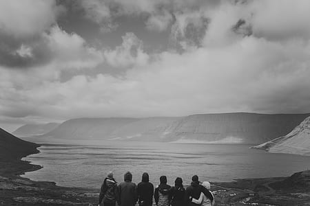grayscale photo of mountain thumbnail