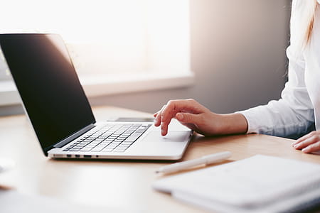 Business Woman Working on Laptop in Her Office thumbnail