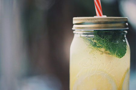 lemon juice in jar with straw thumbnail
