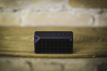 closeup photo black portable speaker thumbnail