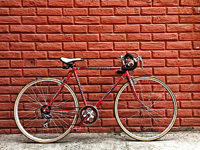 road bike on wall thumbnail