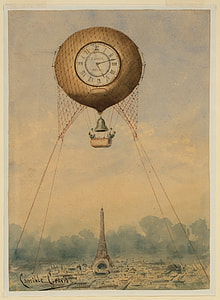 hot air balloon clock painting thumbnail