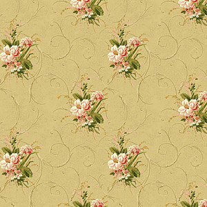 white floral-printed wall decor thumbnail
