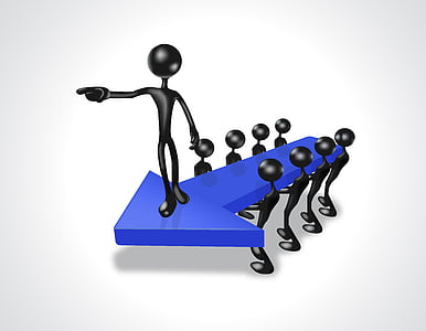 black figure with blue arrow illustration thumbnail