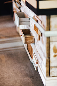Wooden installation with shelves thumbnail