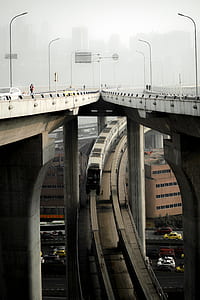 two concrete bridges with railway under thumbnail