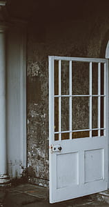 white wooden door thumbnail