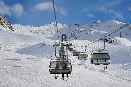 cable cars under blue sky thumbnail