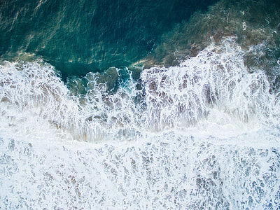 white and blue body of water aerial photo thumbnail