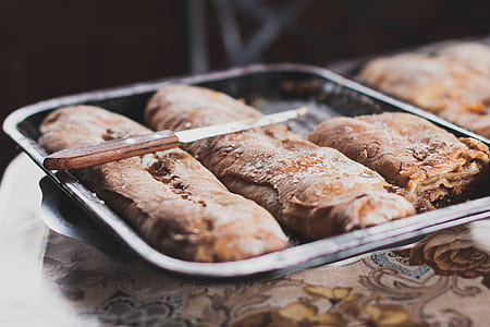 baked bread on tray thumbnail
