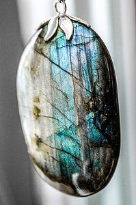teal and white pendant thumbnail