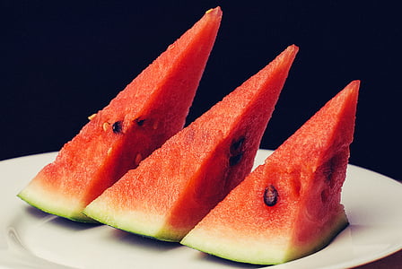 three watermelons on plate thumbnail