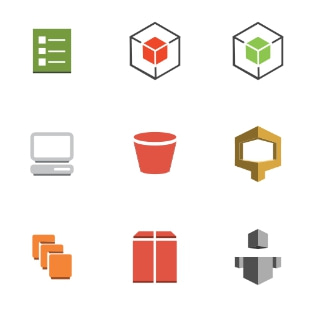 Amazon AWS Stencils svg vector icon sets