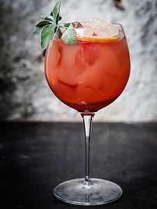 closeup photo of wine glass filled with red liquid thumbnail