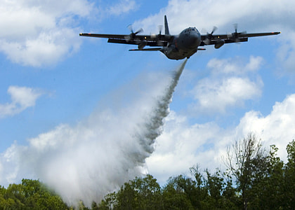 C-130 Hercules aircraft dropping Water in South Carolina thumbnail