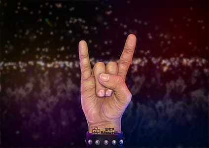 person showing rock 'n roll hand gesture thumbnail