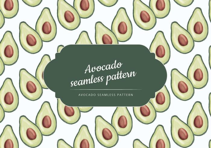 Vector Hand Drawn Avocado Pattern eps, ai, svg file