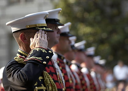 line-up of male soldiers in uniforms thumbnail