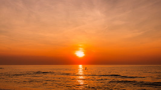 ocean during sunset thumbnail