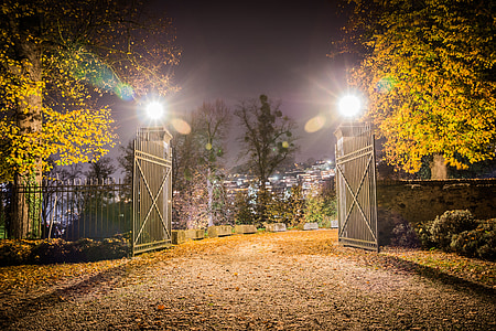 landscape photo of opened gate during nighttime thumbnail
