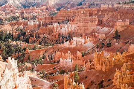 aerial photo of brown rock formations thumbnail