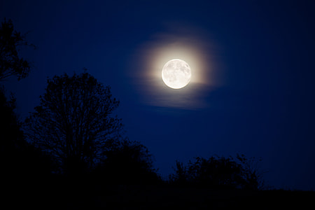 photo of full moon during night time thumbnail