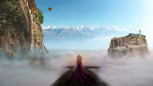 woman walking through mountains thumbnail