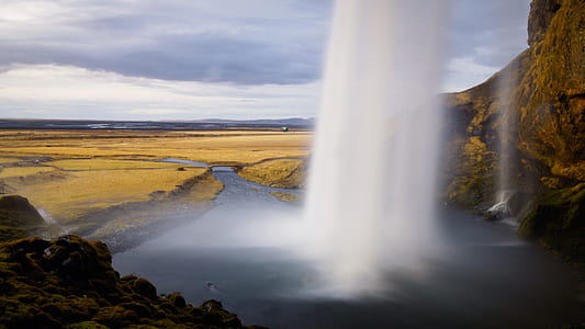 time lapse photography of waterfall at daytime thumbnail