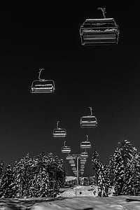 gray chairlift lot at nighttime thumbnail