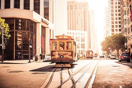 San Francisco Cable Car on Sunny California Street #2 thumbnail