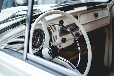White and Gray Steering Wheel thumbnail