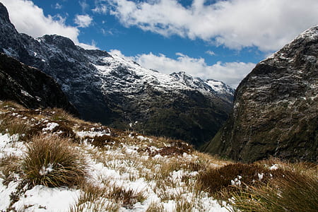 landscape photo of mountain covered with snow thumbnail
