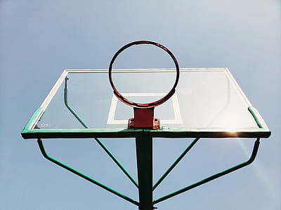 hoop, basketball, light, green, red, backboard thumbnail