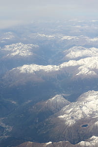 aerial photography of snow-covered mountains thumbnail