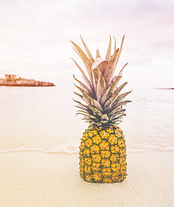 yellow pineapple on shore thumbnail