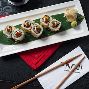 sushi with chopsticks thumbnail