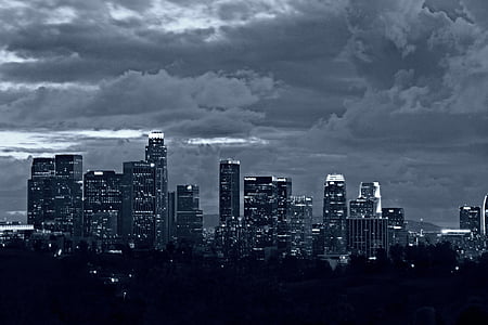 grayscale and aerial view photography of city thumbnail