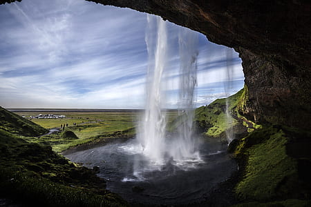 waterfalls near cave thumbnail