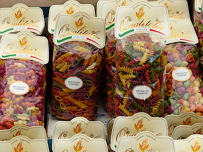 Bags of colorful Pasta thumbnail