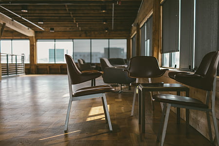 three black-and-gray steel chairs thumbnail