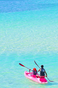 Photo Of People In Pink Kayak thumbnail