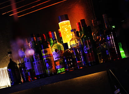 liquor bottles on shelf thumbnail
