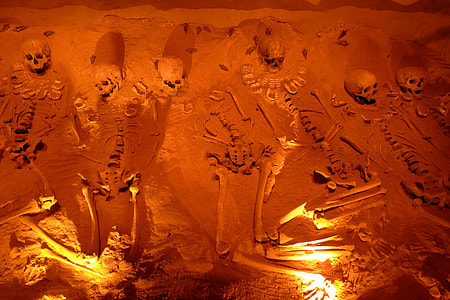photo of skeleton on sand thumbnail