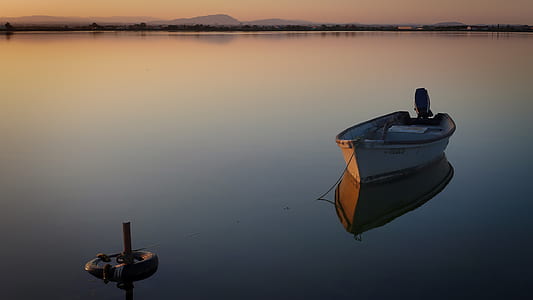 white punt boat on water thumbnail